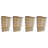 Casas para morcegos em madeira 4 pcs 22x12x34 cm 1