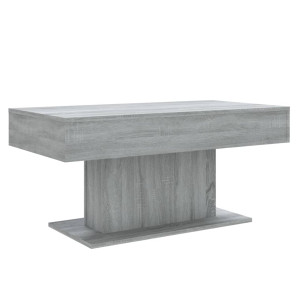 Mesa de centro madera contrachapada gris Sonoma 96x50x45 cm H