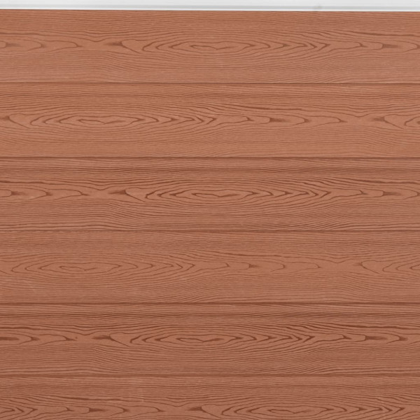 Conjunto de painéis de vedação 699x186 cm WPC castanho M 5