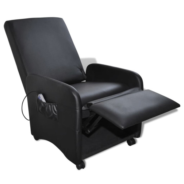 Cadeira de massagens couro artificial preto M 2