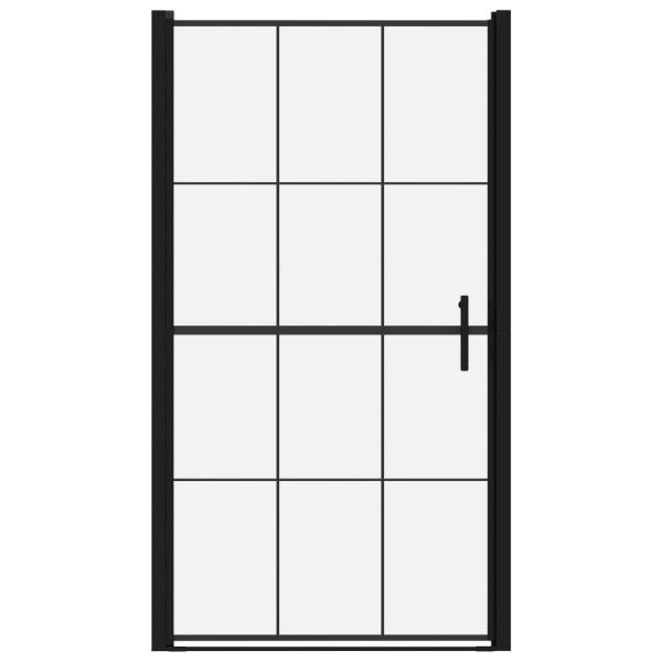 Porta de chuveiro vidro temperado 100x178 cm preto M 3