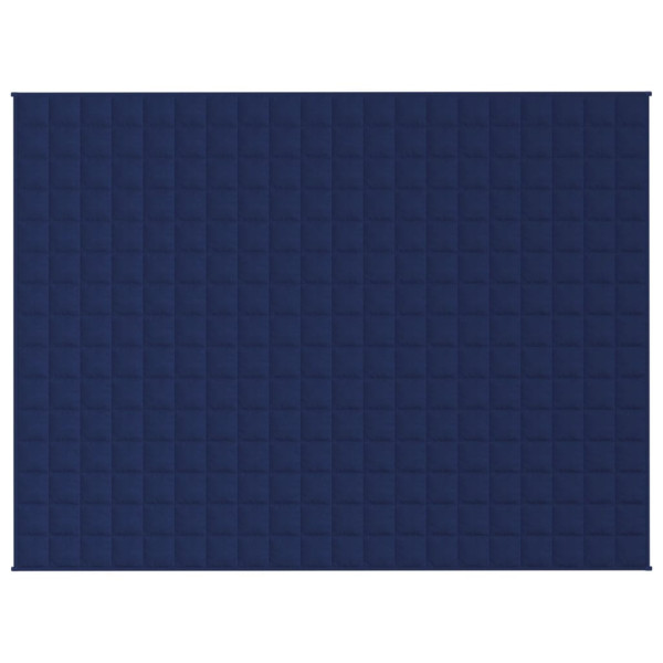 Manta pesada 7 kg 150x200 cm tecido azul M 3