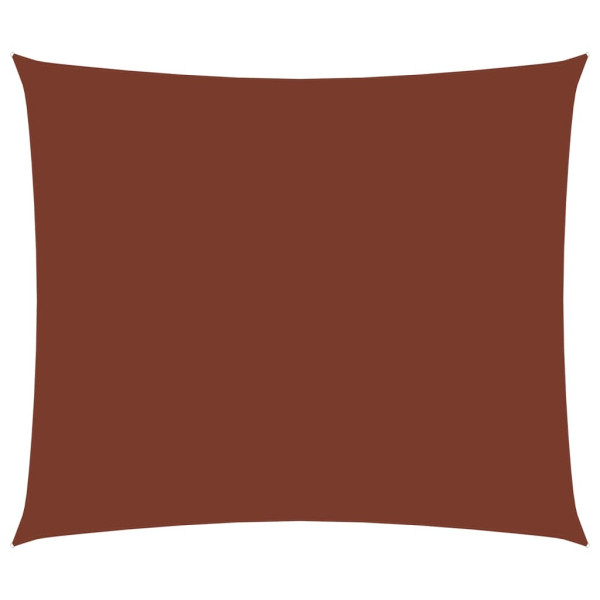 Toldo de vela rectangular tela Oxford terracota 3.5x5 m D