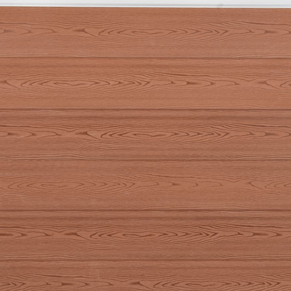 Conjunto de painéis de vedação 872x186 cm WPC castanho M 5