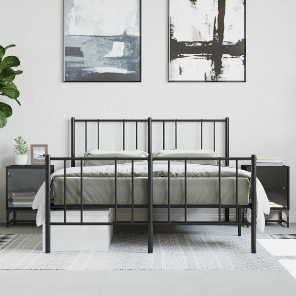 Mesitas de noche con puertas de vidrio 2 uds negro 35x37x50 cm D