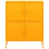 Armário de arrumação aço 80x35x101.5 cm amarelo mostarda 3