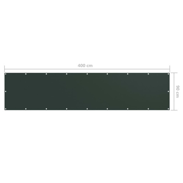 Tela de varanda 90x400 cm tecido Oxford verde-escuro M 5