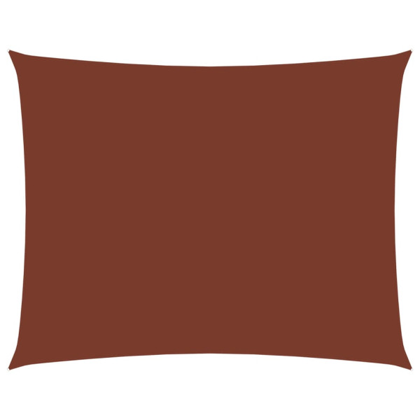 Toldo de vela rectangular tela Oxford terracota 2x3.5 m D
