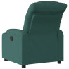 Sillón reclinable de tela verde oscuro 3