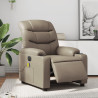 Sillón reclinable de masaje eléctrico cuero sintético capuchino 1