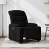 Sillón reclinable eléctrico de tela negro 1