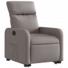 Sillón reclinable elevable tela gris taupe 3