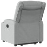 Sillón eléctrico reclinable elevable de tela gris claro 4