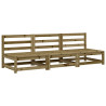 Sofás de jardín sin reposabrazos 3 uds madera pino 70x70x67 cm 2
