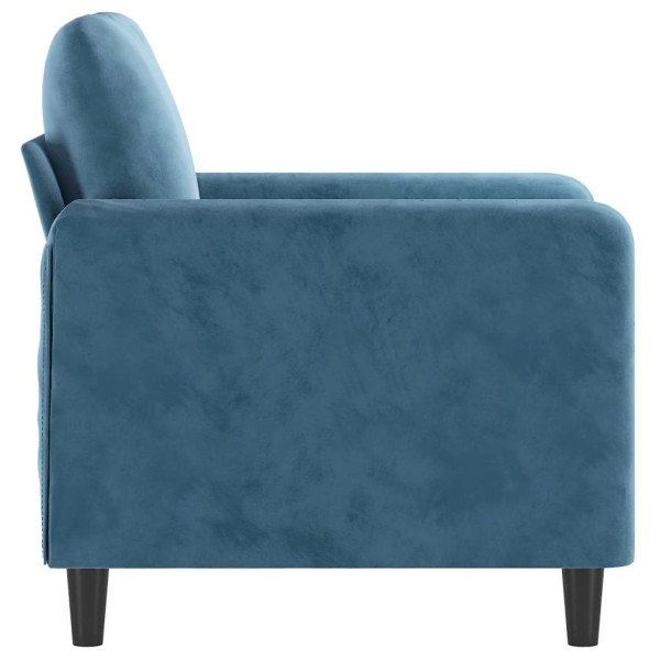 Sillón de terciopelo azul 60 cm M 4