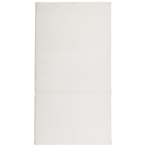 Tapete de pelo curto IZA visual escandinavo 80x150 cm cor creme M 2