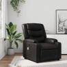 Sillón de masaje reclinable cuero sintético negro 1