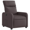 Sillón reclinable eléctrico tela marrón oscuro 3
