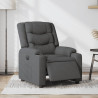 Sillón reclinable eléctrico de tela gris oscuro 1