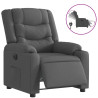 Sillón reclinable eléctrico de tela gris oscuro 2