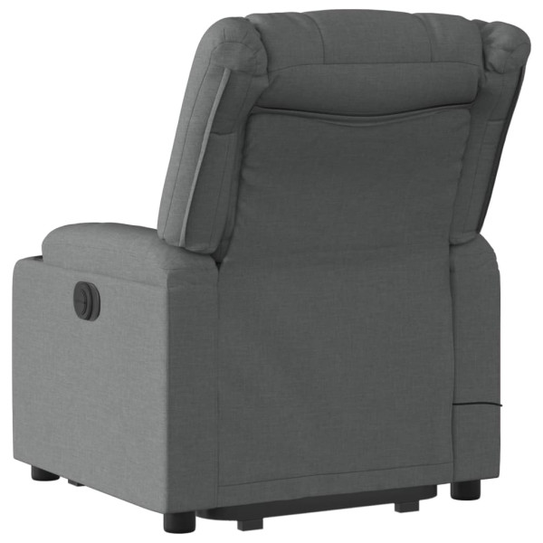 Silla de masaje reclinable de pie de tela gris oscuro M 4