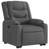 Sillón eléctrico reclinable elevable de tela gris oscuro 3