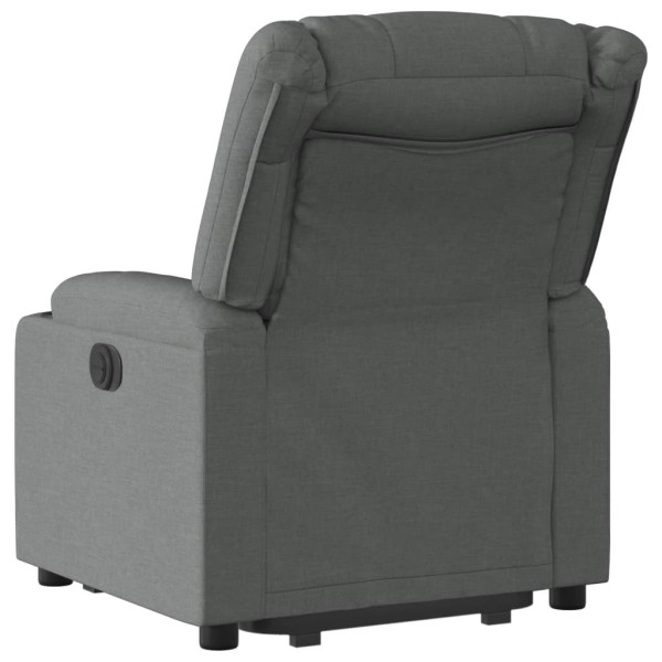 Sillón eléctrico reclinable elevable de tela gris oscuro M 4