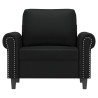 Sillón cuero sintético negro 60 cm 3