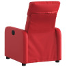 Sillón reclinable de cuero sintético rojo 3