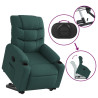 Sillón reclinable elevable tela verde oscuro 5