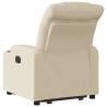 Sillón reclinable elevable de tela color crema 4