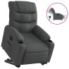 Sillón eléctrico reclinable elevable de tela gris oscuro 2