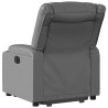 Sillón reclinable elevable eléctrico de cuero sintético gris 4