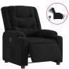 Sillón reclinable eléctrico de tela negro 2