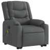 Sillón de masaje eléctrico reclinable elevable tela gris oscuro 3