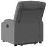 Sillón de masaje eléctrico reclinable elevable tela gris oscuro 4