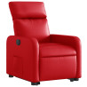 Sillón elevable eléctrico cuero artificial rojo 3