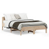 Estructura de cama con cabecero madera maciza pino 140x190 cm 1