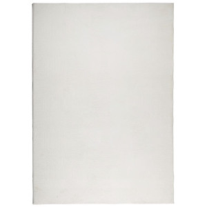 Tapete de pelo curto IZA visual escandinavo 160x230cm cor creme H