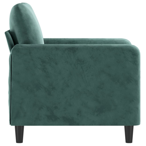 Sillón de terciopelo verde oscuro 60 cm M 4