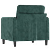Sillón de terciopelo verde oscuro 60 cm 5