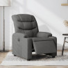 Sillón reclinable eléctrico de tela gris oscuro 1