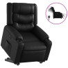 Sillón reclinable y elevable eléctrico cuero sintético negro 2