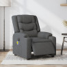 Sillón reclinable de masaje eléctrico tela gris oscuro 1