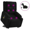 Sillón de masaje eléctrico reclinable elevable tela negro 2