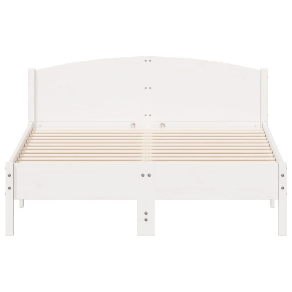 Cama sem colchão 120x190 cm madeira de pinho maciça branco M 4