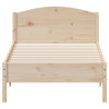 Estructura de cama con cabecero madera maciza pino 75x190 cm 4