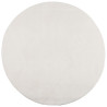 Tapete de pelo curto IZA visual escandinavo Ø 120 cm cor creme 2