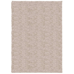 Alfombra peluda de pelo largo moderna PAMPLONA beige 120x170 cm H