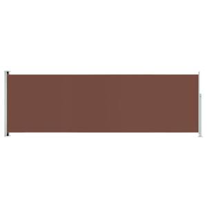 Toldo lateral retrátil para pátio 200x600 cm castanho H